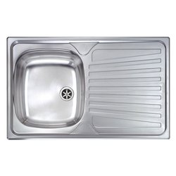 Lavello 1 vasca (79x50cm) MONDIAL Inox Satinato 011541SCSSX