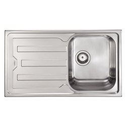 Lavello 1 vasca (86x50cm) CRISTAL Inox Satinato 010013DCSSP