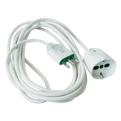 Prolunga elettrica bianco H05VV-F 3x1 mmq (500 cm) 92660
