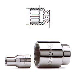 Chiave a bussola 1/2"F bocca poligonale (8mm) Cromo lucido 920B 009200108