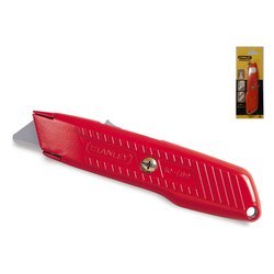 Coltello retrattile (155mm) lama acciaio forma trapezoidale 110189