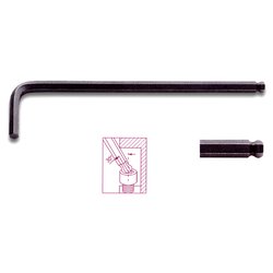 Chiave maschio esagonale piegata (6mm) 96BP testa sferica Nero 000960968