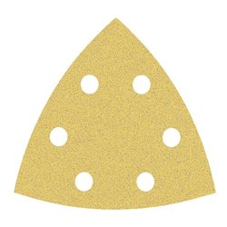 Set fogli abrasivi carta preforata levigatrici delta 5 pz (L.92 mm grana P80) 2608900825