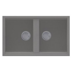 Lavello 2 vasche (86x51cm) BEST 450 Titanium Metal LMB45073