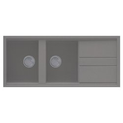 Lavello 2 vasche (116x51cm) BEST 500 Titanium Metal LMB50073