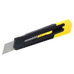 Cutter a spezzare Sm18 (160mm) lama acciaio 8 elementi 18 mm Nero e Giallo 110151