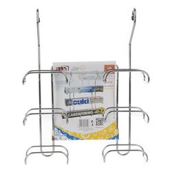 Mensola barra sottopensile (29x8x35cm) 3 supporti porta rotolo ARTIK Cromo 280314