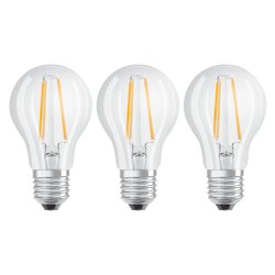 Set lampadine led (3 pz) a goccia E27 (6,5W) , luce calda