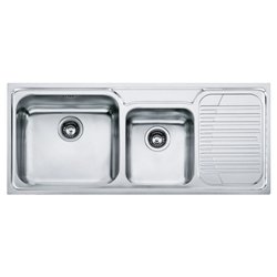Lavello 2 vasche (116x50cm) Gax 621 GALASSIA Inox Spazzolato 101 0017 506