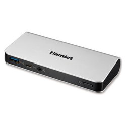 HUB 7 in 1 Docking Station Dual Display Grey e Black HDOCKS500C