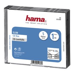 Set custodie CD e DVD 5 pz Slim 00051289