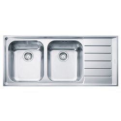 Lavello 2 vasche (116,4x51,4cm) Nex 221 Dx NEPTUNE Inox Spazzolato 127 0059 718