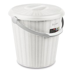 Pattumiera (10Lt) a pedale ELEGANCE Bianco 29600