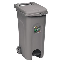 Bidone carellato (80L) Con Pedale URBAN ECO SYSTEM Grigio 25603