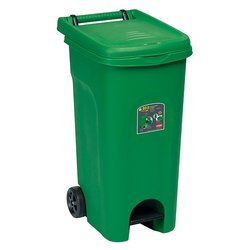 Bidone carellato (80L) Con Pedale URBAN ECO SYSTEM Verde 25601