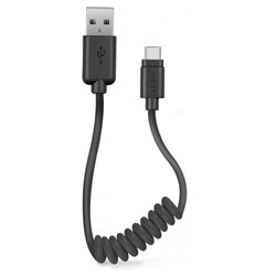 Cavo USB C Spiralato Black 0,5m TECABLETYPCSK