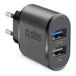 Caricabatterie USB Type-A WALL CHARGER 10W Fast Black TETR2USB21AFAST