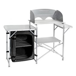 Mobile campeggio porta fornello Snack Easy (141x50x80,5cm) Silver e Black 0426034N C03