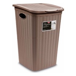 Porta biancheria Plastica (50L) ELEGANCE Tortora 30051
