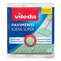 Set panni pavimenti 3 pz Microfibra (50x45cm) Igiene Super
