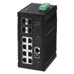 Switch di rete 8 porte INDUSTRIAL PoE+ Black IGS 5408P Gigabit (1000Base-TX)