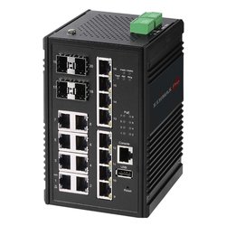 Switch di rete 16 porte INDUSTRIAL PoE+ Black IGS 5416P Gigabit (1000Base-TX)