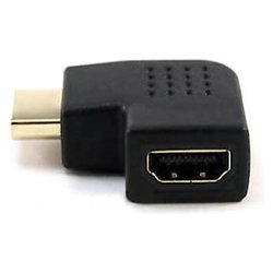 Connettore video Hdmi Maschio Femmina Angolato 90 Black IADAP HDMI R
