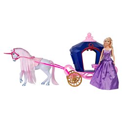 Image of Set bambola Bambola con carrozza e Unicorno MAGIXA 44779 cod094