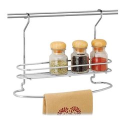 Mensola barra sottopensile (32x10x25cm) con porta canovaccio ARTIK Cromo 280319