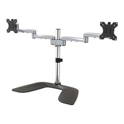 Supporto monitor scrivania Portata 8 Kg VESA 100 x 100 Doppio Display Black e Silver ARMDUALSS