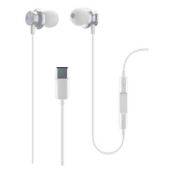Auricolari microfono filo In Ear Type C White Bianco AUSPARROWTYPECW