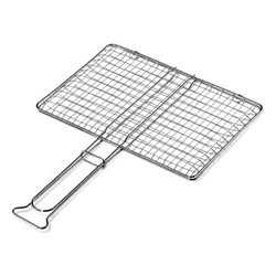 Image of Griglia barbecue rete doppia senza piedi acciaio (37x27cm) B02737 cod094