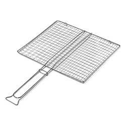 Image of Griglia barbecue rete doppia senza piedi acciaio (45x40cm) B04045 cod094