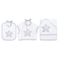 Set bavaglini 3 pz STAR Grey 15 5020 208