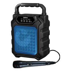 Image of Set karaoke Tws nero e Blue 12W HPS B44B Bluetooth USB, AUX, Card Reader cod094