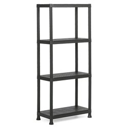 Scaffale in kit a incastro rapido Plus 60 4 nero (60x30x135 cm) 9503000002250