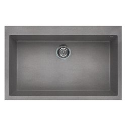 Lavello 1 vasca (79x50cm) QUADRA 130 Cemento Opaco LGQ13048