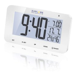 Sveglia Multifunzione radiocontrollata White RDC1004