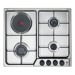 Piano cottura gas 3+1 zone FAMILY Ffi 36 Er Inox (60cm)