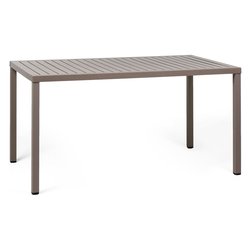 Tavolo impilabile polipropilene CUBE 140 x 80 Fisso Tortora (140x80x75,5cm) 47759 10 000