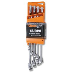 Set chiavi combinate poligonali 42/SC9I 9 pz Cromo satinato 000420087