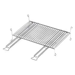 Image of Griglia barbecue rete doppia con piedi acciaio (60x40cm) A14060 cod094