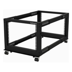 Armadio rack Design a Telaio Aperto 8U Black 4POSTRACK8U