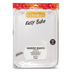 Set vassoi monouso 2 pz Cartone (33x43cm) EASY BAKE Bianco 15742