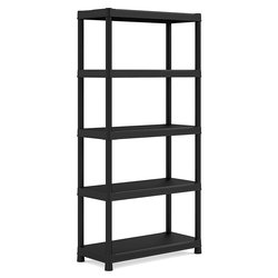 Scaffale kit 5 ripiani ad incastro (90x40x182cm) PLUS Nero 9980000002229