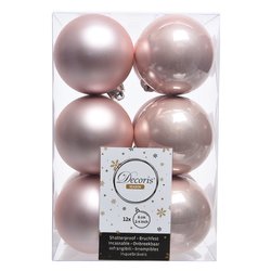 Palline albero Sfera Mix 12pz (6 cm) Blush pink 9021924