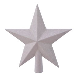 Puntale albero di natale Stella Glitter White iris 9029546