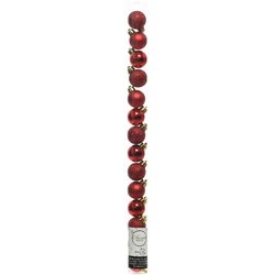 Palline albero Tubo Sfera Mix 14pz (3 cm) Red 9020458