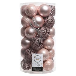 Palline albero Clindro Sfera Mix 37pz (6 cm) Blush pink 9020808