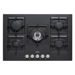 Piano cottura gas 5 zone PLANO G40 Black (75cm) PGSP75140CS